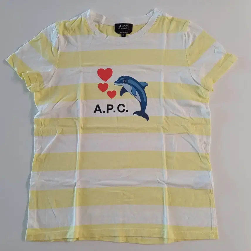 [BUNJANG] A.P.C. Dolphin Stripe Short Sleeve T-Shirt Size S / 아페쎄 A.P.C. 스트라이프 돌핀 반팔티 S