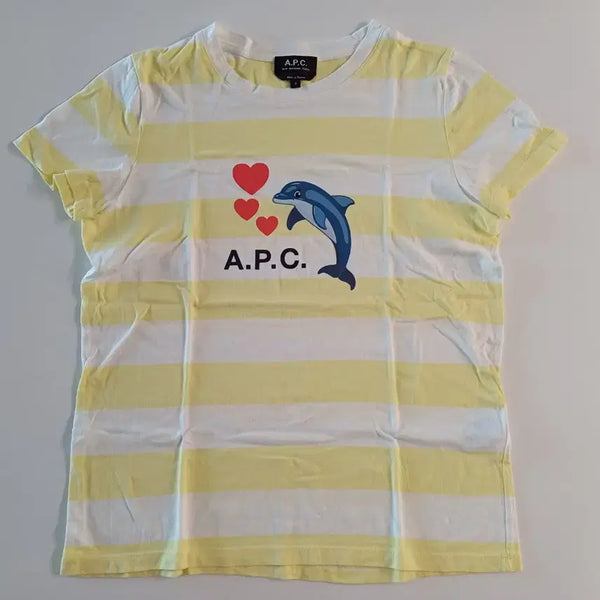 [BUNJANG] A.P.C. Dolphin Stripe Short Sleeve T-Shirt Size S / 아페쎄 A.P.C. 스트라이프 돌핀 반팔티 S