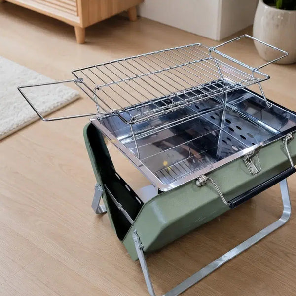 [BUNJANG] Camping Folding Grill Khaki (New) / 캠핑  폴더 그릴 카키색 (새상품)