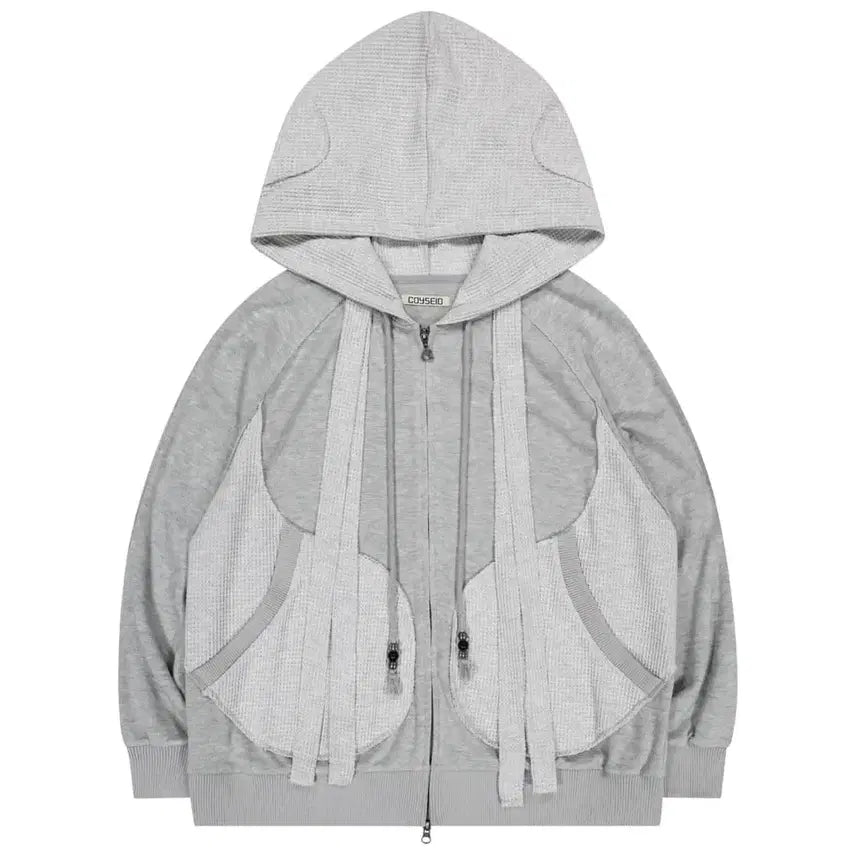 [BUNJANG] KOSEIO Earmuff Hooded Zip-Up Light Gray / 코이세이오 이어머프 후드집업 라이트 그레이