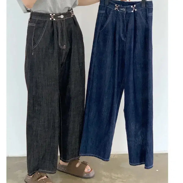 [BUNJANG] Buckle Wide-Leg Jeans / 버클빅사이즈청바지 (텍있는 세상품)