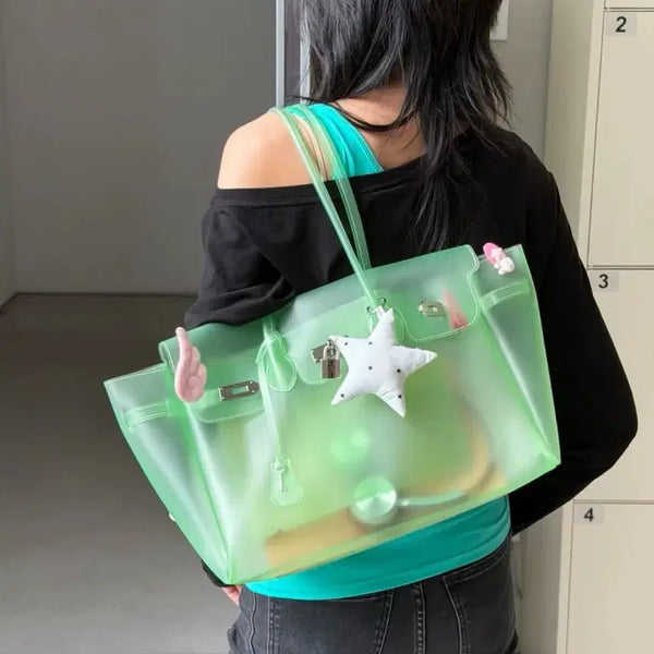 [BUNJANG] Kiki TPU Jelly Birkin Bag (Mint) / 당일배송[tpu소재,고퀄리티] 키키 젤리백 젤리버킨백 민트
