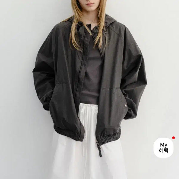 [BUNJANG] Dunst Summer Breeze Windbreaker Black M / 던스트 - 썸머 브리즈 윈드브레이커 (블랙 M사이즈)