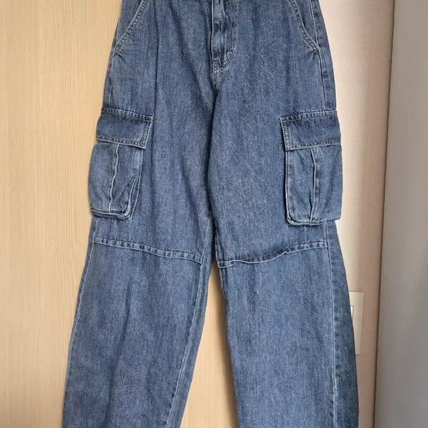 [BUNJANG] Matinkim Cargo Denim Wide Pants / 마뗑킴 카고 데님 와이드 팬츠 S 44-55