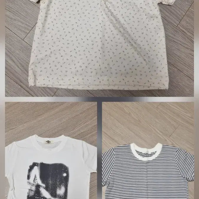 [BUNJANG] Ablley Short Sleeve Crop Top 3-Set (New) / 에이블리 반팔 크롭티 3종세트 (새상품)