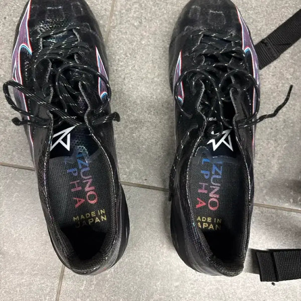 [BUNJANG] Mizuno Alpha Japan Black Blue (255mm) / 엘리트 미즈노 알파 재팬 블랙 블루 255