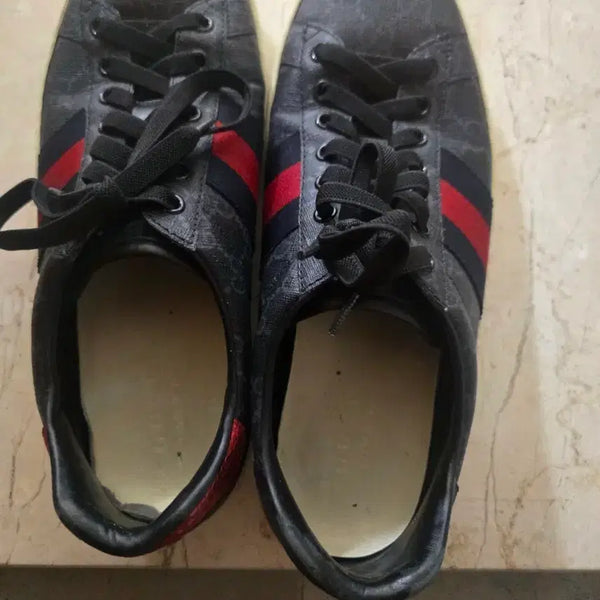 [BUNJANG] Gucci GG Pattern Sneakers Black / 구찌 스니커즈 블랙 GG 패턴