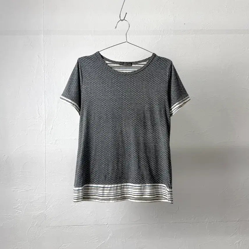 [BUNJANG] Chami Chami Dot Layered T-Shirt / Chami chami 도트 레이어드 티셔츠