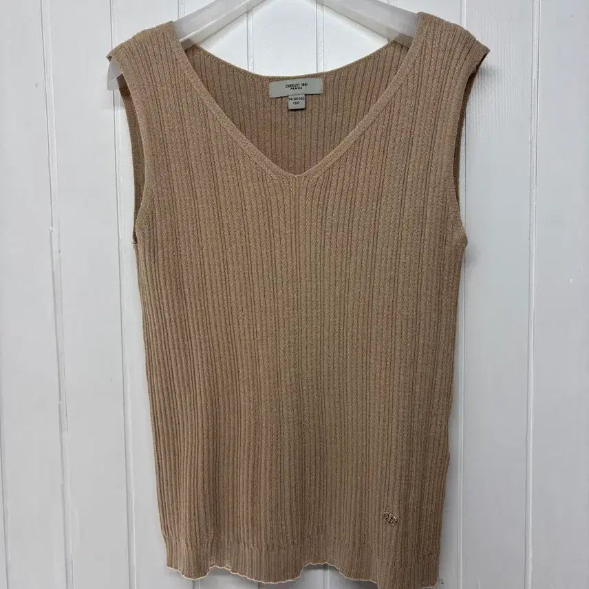 [BUNJANG] Cerruti Beige Summer Knit Vest / CERRUTI 세루티 베이지 여름니트 베스트 여성94(88)  가