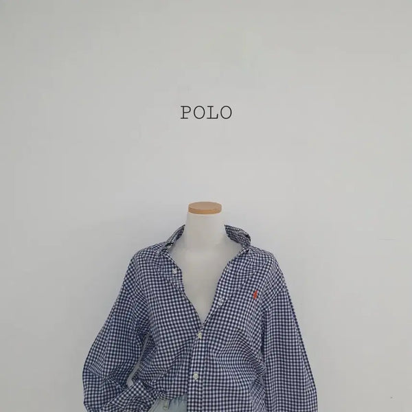 [BUNJANG] Polo Ralph Lauren Gingham Check Cotton Shirt - Size S / No.26061205 폴로 랄프로렌 깅엄체크 남방 셔츠