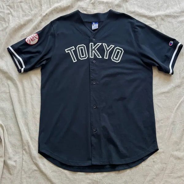 [BUNJANG] Champion x BEAMS JAPAN Baseball Short Sleeve Jacket XL / 챔피온 빔즈 재팬 베이스볼 반팔 자켓 XL