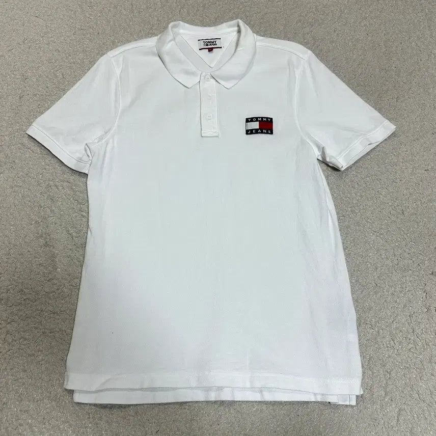[BUNJANG] Tommy Hilfiger Tommy Jeans White Polo Shirt - M / 타미힐피거 타미진스 반팔 카라티 화이트 m