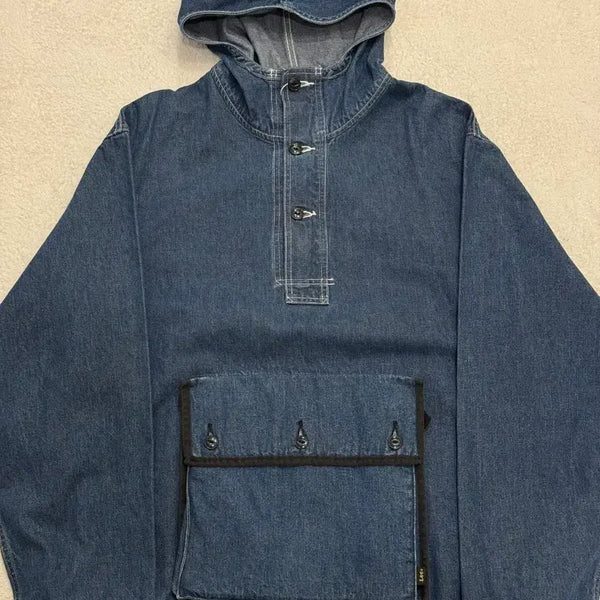 [BUNJANG] Lee Denim Hooded Anorak Jacket / 리 데님 후드 아노락 자켓