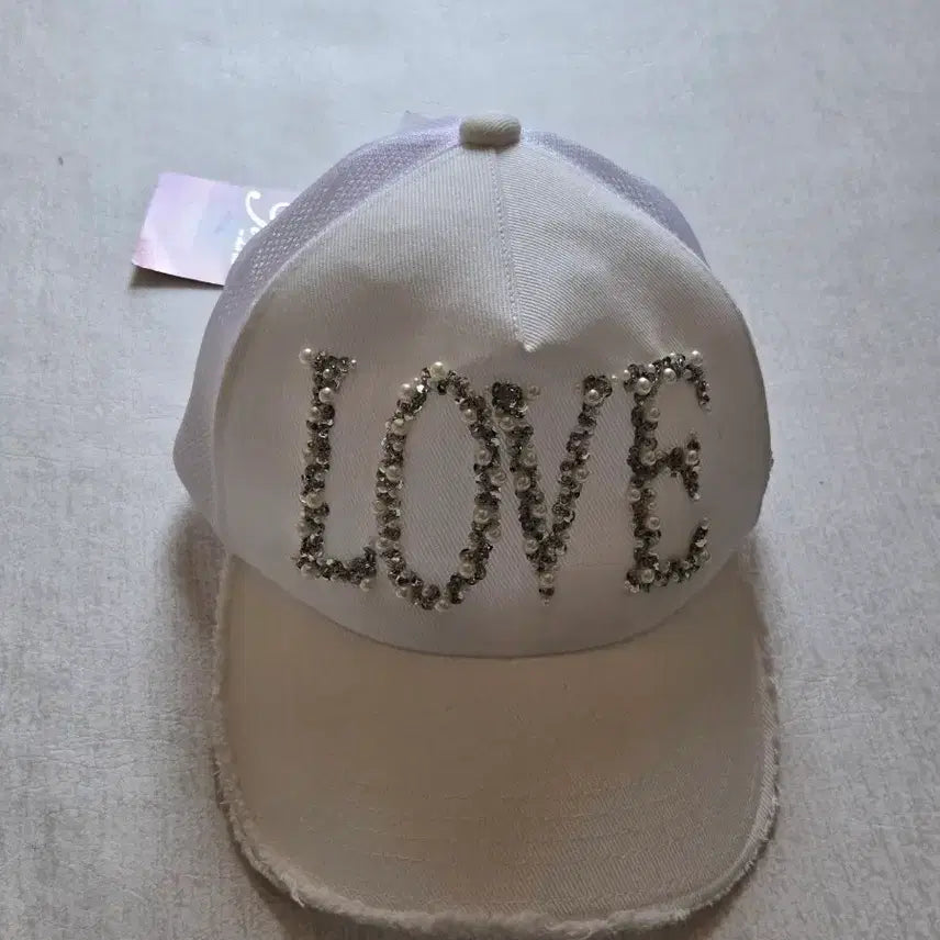 [BUNJANG] Rady White Mesh Cap 'LOVE' Beaded / 일본 매장구입 Rady(레디) 화이트 매쉬 볼캡모자 LOVE 비즈 장식
