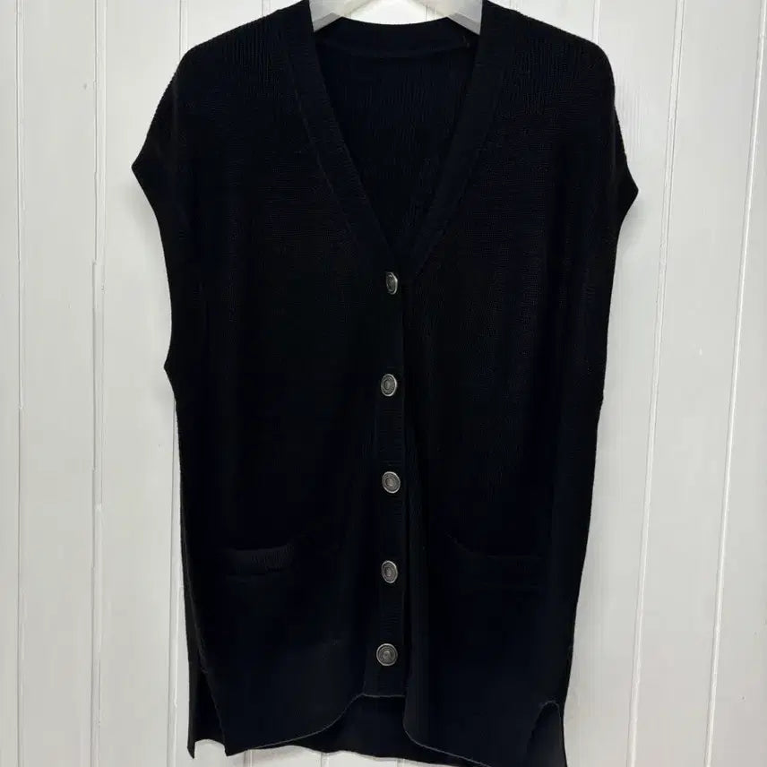 [BUNJANG] Max Studio Black Knit Vest Women's Size 90 (Recommended 66) / 맥스스튜디오 블랙 니트 베스트 여성90(66)  사