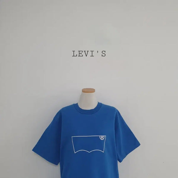 [BUNJANG] Levi's Blue Big Logo Short Sleeve T-Shirt (Size M) / 세일)No.26061211 리바이스 반팔 티셔츠 블루