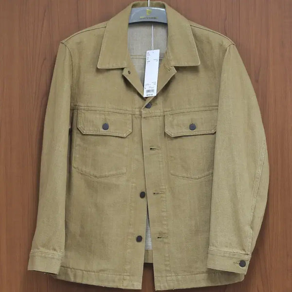 [BUNJANG] Uniqlo U Cotton Trucker Jacket Beige / [유니클로 U] 코튼 트러커 재킷(L) 베이지