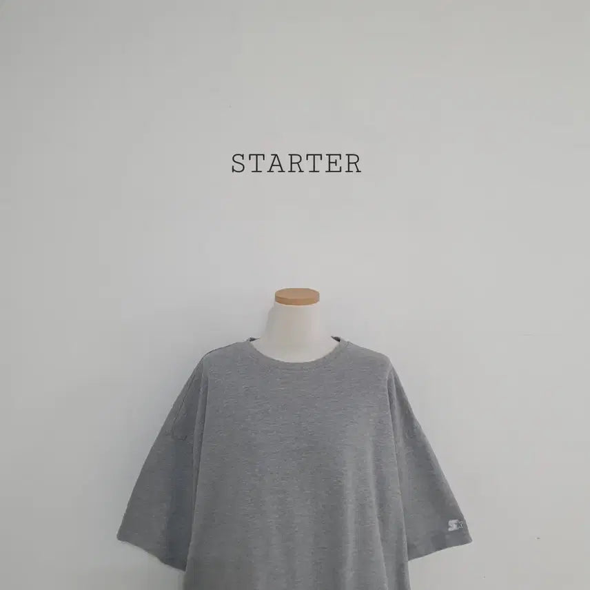 [BUNJANG] Basic Starter Short Sleeve T-Shirt Gray XL / 세일)No.26061212 스타터 반팔티 그레이