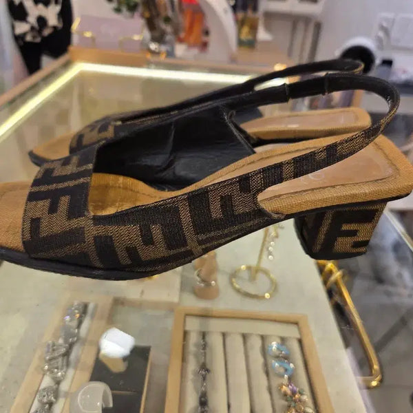 [BUNJANG] Fendi Slingback Sandals / FENDI 팬디 슬링백 샌들
