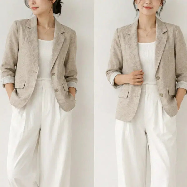 [BUNJANG] Daks Linen Jacket Women's Size 100 / [100]닥스 린넨 자켓