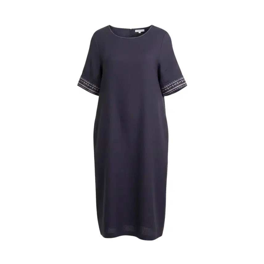 [BUNJANG] JISEN 100% Wool Short-Sleeve Dress Navy / 여성95/ 지센 마100프로 데일리 반소매 원피스 NV 21-10