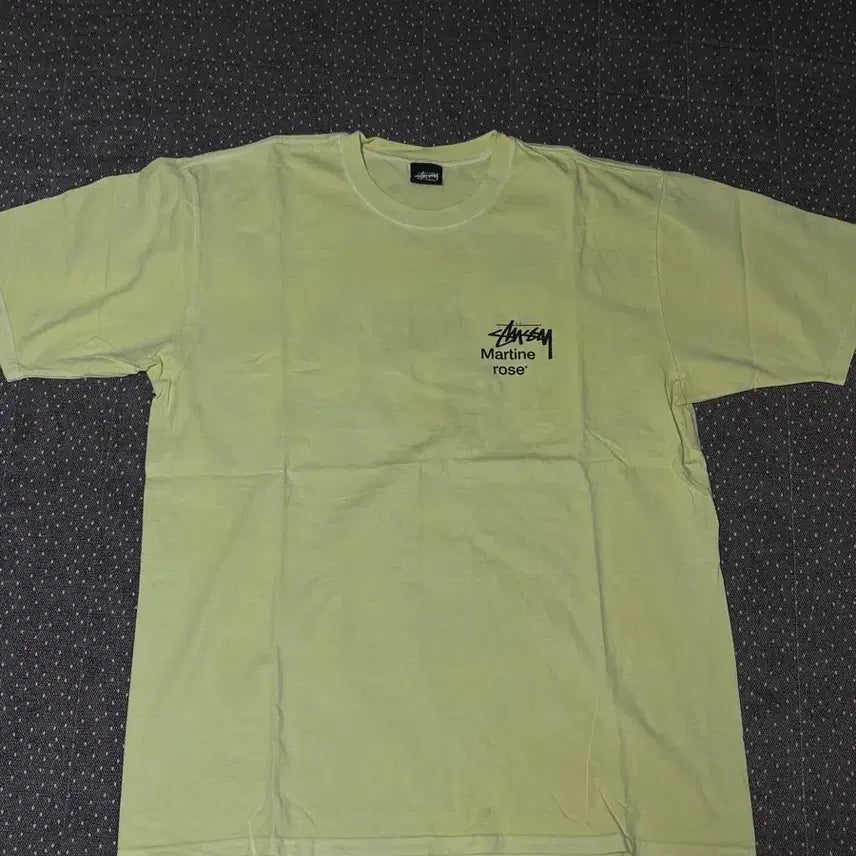 [BUNJANG] Stussy Martin Rose Pigment T-Shirt Yellow / [L] 스투시 마틴로즈 피그먼트 티셔츠 옐로우
