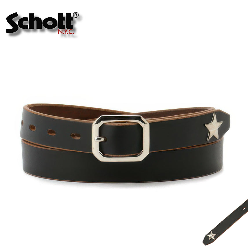 [BUNJANG] Schott Perfect Narrow Leather Belt / 쇼트 퍼펙트 내로우 레더 벨트