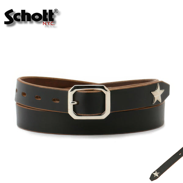 [BUNJANG] Schott Perfect Narrow Leather Belt / 쇼트 퍼펙트 내로우 레더 벨트