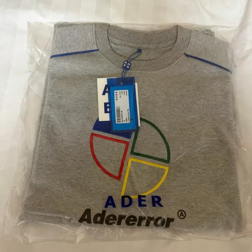 [BUNJANG] Ader Error Slice Logo Sweatshirt Grey / 아더에러 슬라이스 로소 맨투맨 그레이 A1