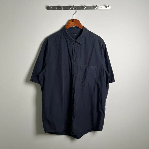 [BUNJANG] COS Navy Short Sleeve Shirt L / COS 코스 네이비 반팔 셔츠 L