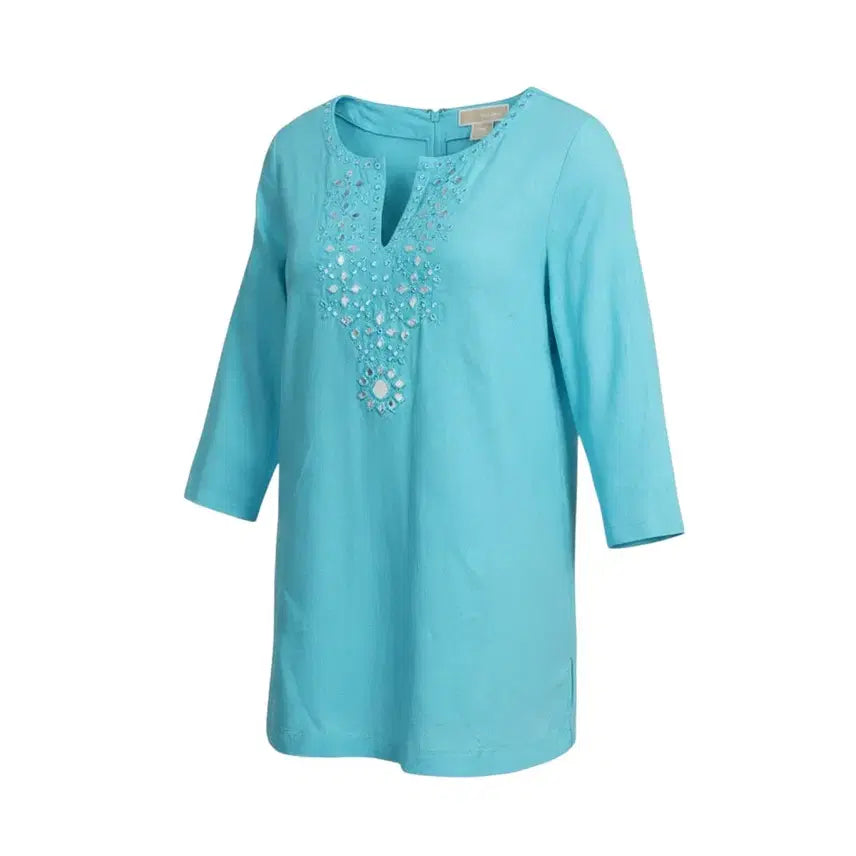 [BUNJANG] Michael Kors Linen Blouse Cool Tone Women's M / 여성M/ 마이클코어스 쿨톤 마 린넨 블라우스 21-11