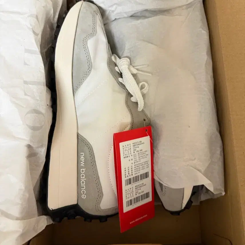 [BUNJANG] New Balance 327 Grey/White Shoes / 뉴발란스 327 그레이/화이트 260
