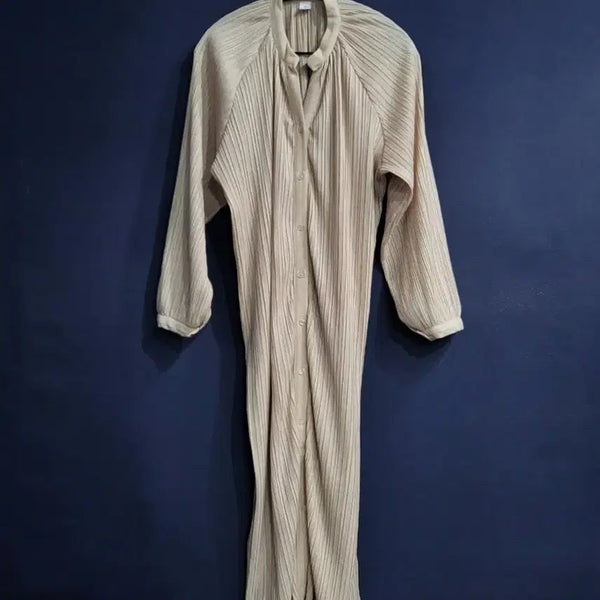 [BUNJANG] Long Pleated Dress / 롱 플리츠 원피스