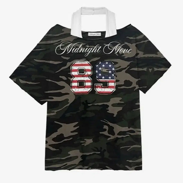 [BUNJANG] Midnight Move Camouflage Short-Sleeve T-Shirt / 미드나잇 무브 카모플라쥬 반팔 티셔츠/ 에이블리 교신 ㄱㄴ