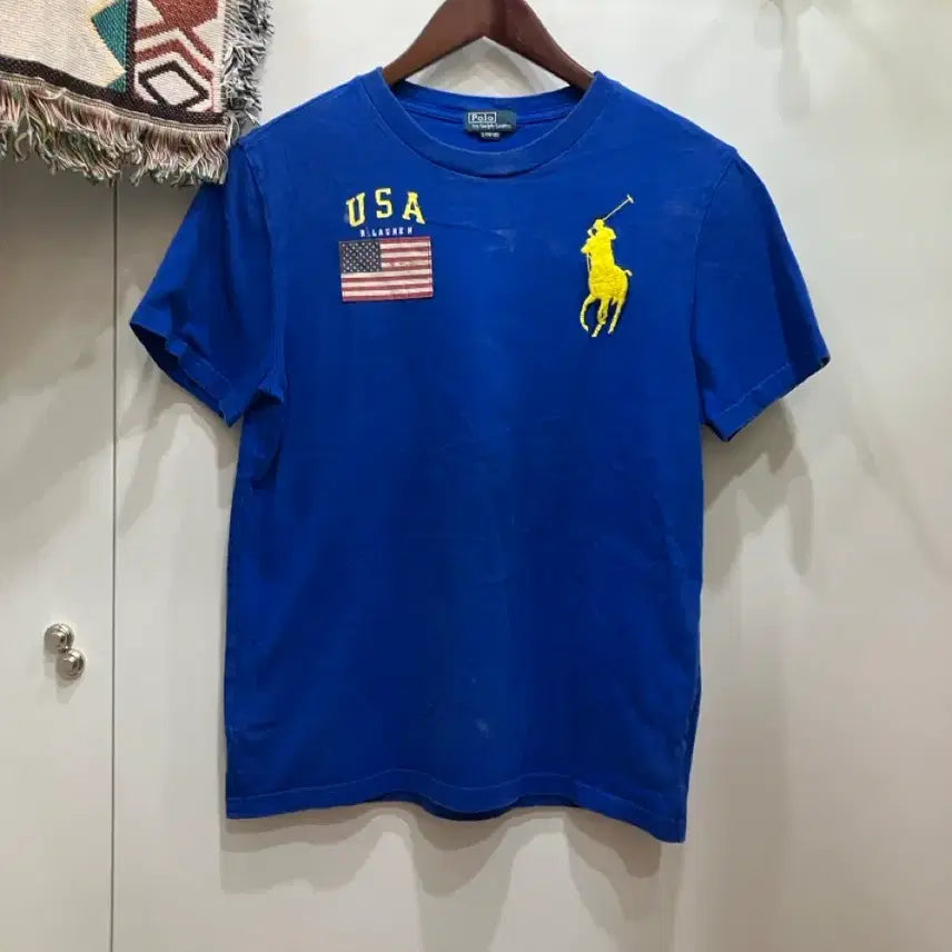 [BUNJANG] Polo Ralph Lauren Big Pony Logo T-Shirt Blue / POLO 빅포니 로고 반팔티 블루