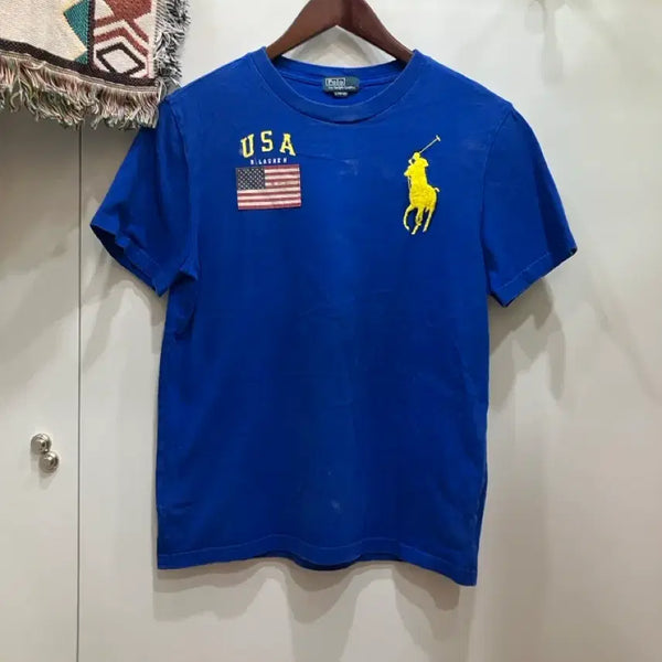 [BUNJANG] Polo Ralph Lauren Big Pony Logo T-Shirt Blue / POLO 빅포니 로고 반팔티 블루