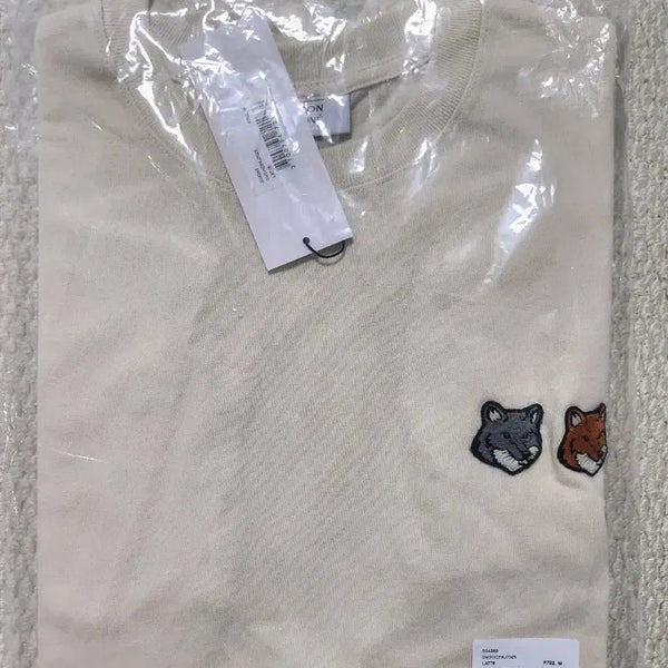 [BUNJANG] Maison Kitsuné Triple Fox Patch T-Shirt Ivory / 메종키츠네 트리플 폭스 패치 반팔티 아이보리