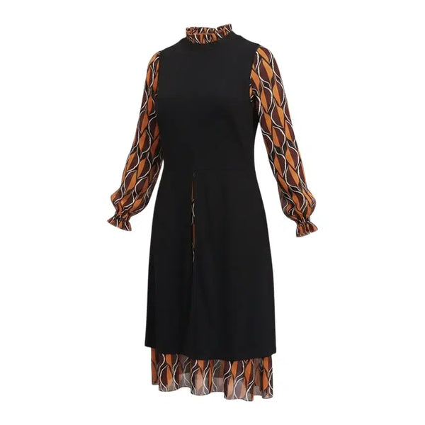 [BUNJANG] Women's Rose Vest Layered Dress / 여성F/ 텍새옷 장미 조끼 레이어드 원피스 21-17