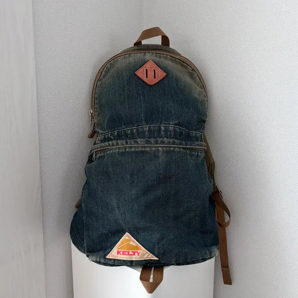 [BUNJANG] Kelty x Gohemp Collaboration Denim Backpack / 켈티 x gohemp 콜라보 데님 돼지코 백팩 kelty