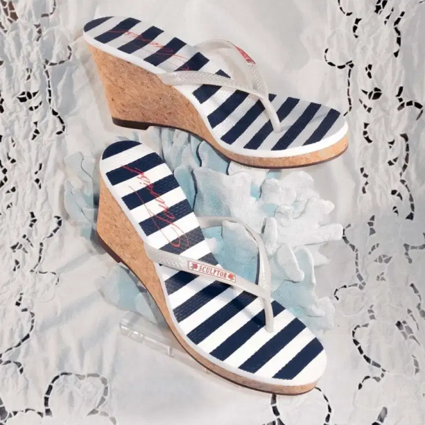 [BUNJANG] Sculptor My Go To Heel Sandals Stripe / [택포] 스컬프터 마이 고 투 힐 샌들 스트라이프