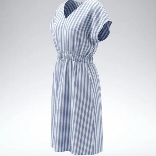 [BUNJANG] Stripe Linen Banding Dress / 여성F/ 에픽 스트라이프 린넨 밴딩 원피스 21-18