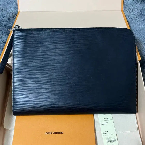[BUNJANG] Louis Vuitton Epi Pochette Jour GM Clutch Black M64153 / [풀구성]루이비통 에피 클러치 블랙 GM