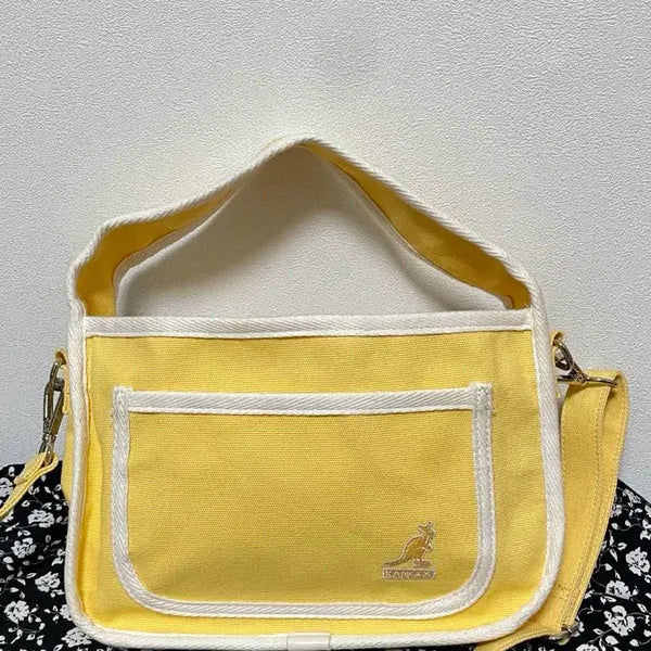 [BUNJANG] Kangol Dot Canvas Crossbody Bag / 캉골 도트백 캔버스 크로스백