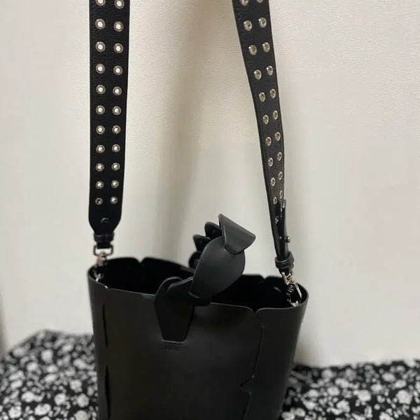 [BUNJANG] Zara Bucket Bag with Studded Strap - Crossbody & Dot Bag / 자라 바킷백 도트백 크로스백