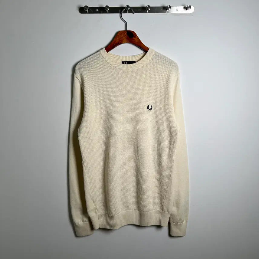 [BUNJANG] Fred Perry Waffle Stitch Crewneck Knit Sweater Medium / 프레드페리 와플 스티치 크루넥 니트 스웨터 M