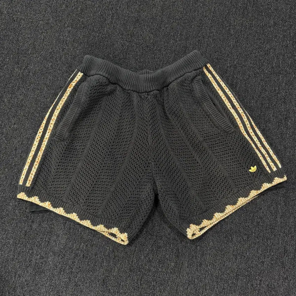 [BUNJANG] Adidas x Clot Crochet Knit Carbon Shorts / 아디다스 x 클랏 크로셰 니트 카본 쇼츠