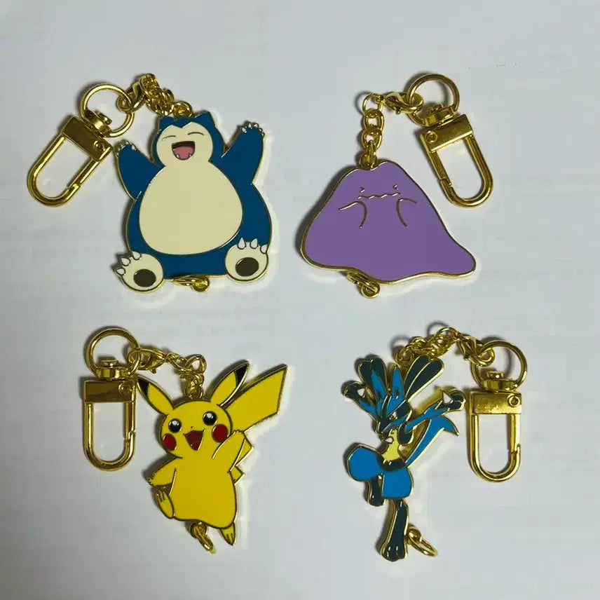 [BUNJANG] Baskin Robbins Pokemon Charm Set (4 types) + Deco Pick / 베스킨라빈스 포켓몬 키링 4종 일괄 + 데코픽
