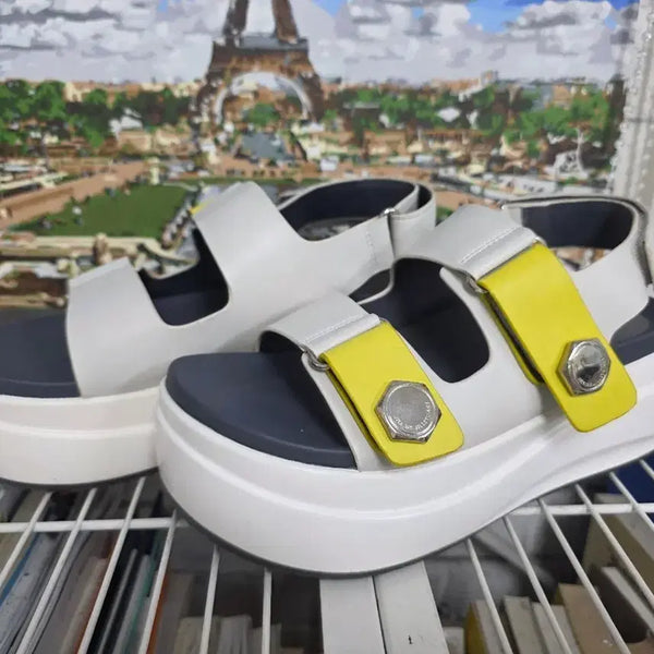 [BUNJANG] Jill by Jill Stuart Women's Platform Buckle Sandals 250 / 질바이질스튜어트 여성 키높이 샌들 슬리퍼 250 통굽 버클 샌들 HD48