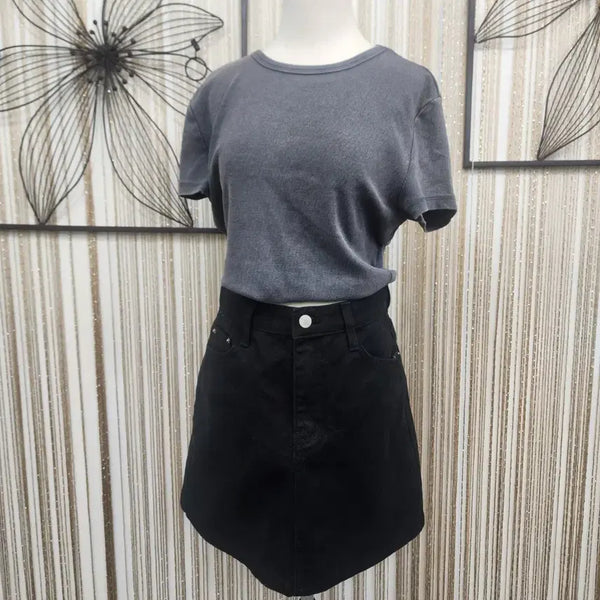 [BUNJANG] H&M Ribbed Cropped T-Shirt Size L / h&m 그레이 골지 크롭 티셔츠 L사이즈