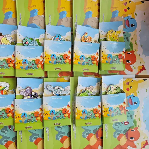 [BUNJANG] Issac Toast Pokemon Metal Badge Set (10 Types) / 이삭토스트 포켓몬 메탈 뱃지 10종 전종 세트 판매합니다
